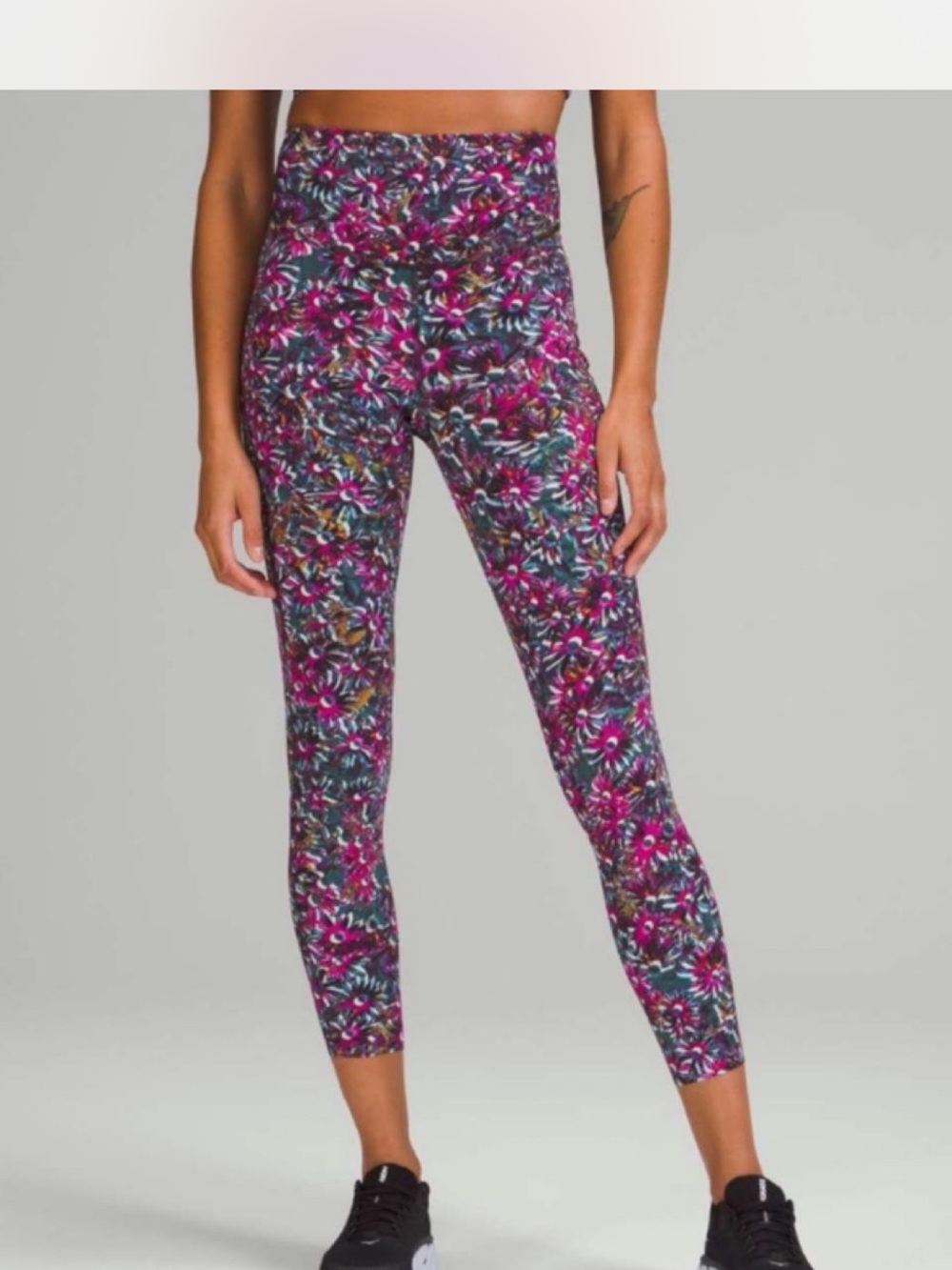 Lululemon Base Pace 28” legging tights High-Waist Floral 8
